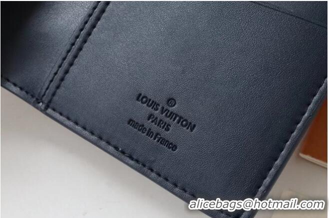 Buy Discount Louis Vuitton BRAZZA WALLET M62900 Navy Blue