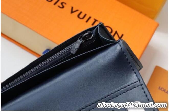 Buy Discount Louis Vuitton BRAZZA WALLET M62900 Navy Blue