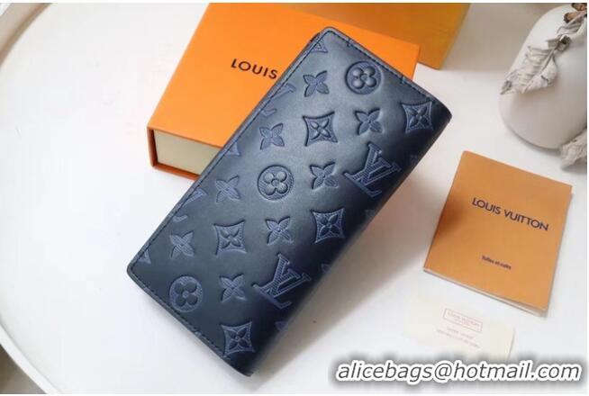 Buy Discount Louis Vuitton BRAZZA WALLET M62900 Navy Blue