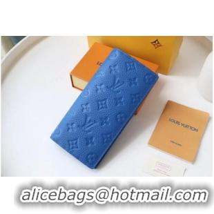 Super Quality Louis Vuitton BRAZZA WALLET M80592 blue