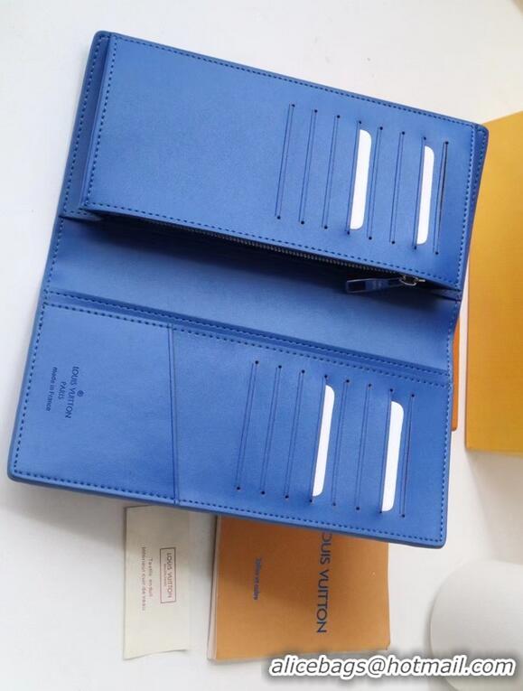 Super Quality Louis Vuitton BRAZZA WALLET M80592 blue