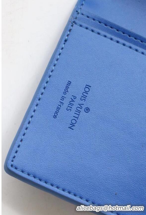 Super Quality Louis Vuitton BRAZZA WALLET M80592 blue