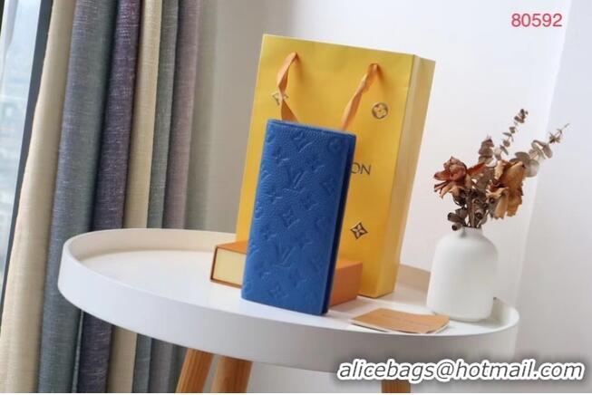 Super Quality Louis Vuitton BRAZZA WALLET M80592 blue