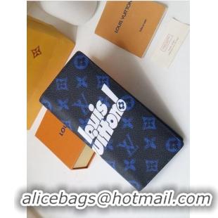 Promotional Louis Vuitton BRAZZA WALLET M80801 Blue