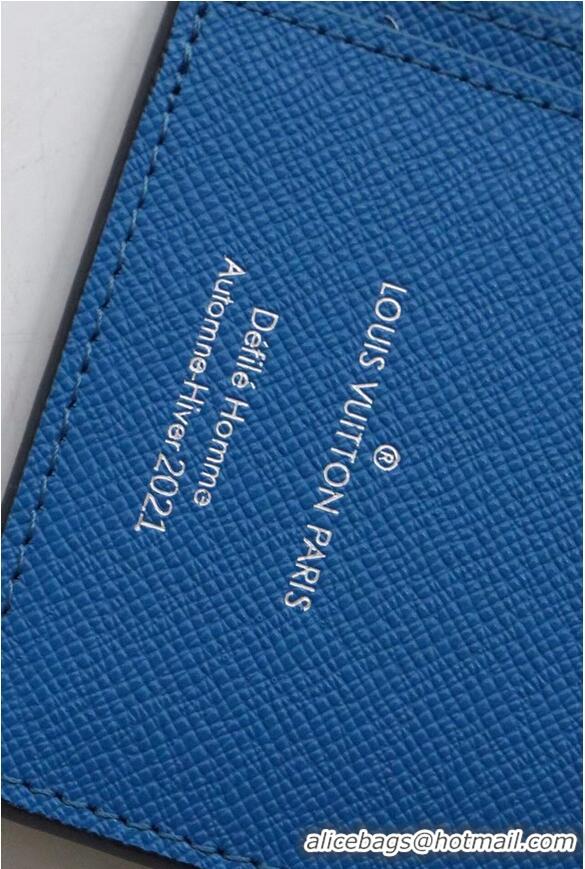 Promotional Louis Vuitton BRAZZA WALLET M80801 Blue