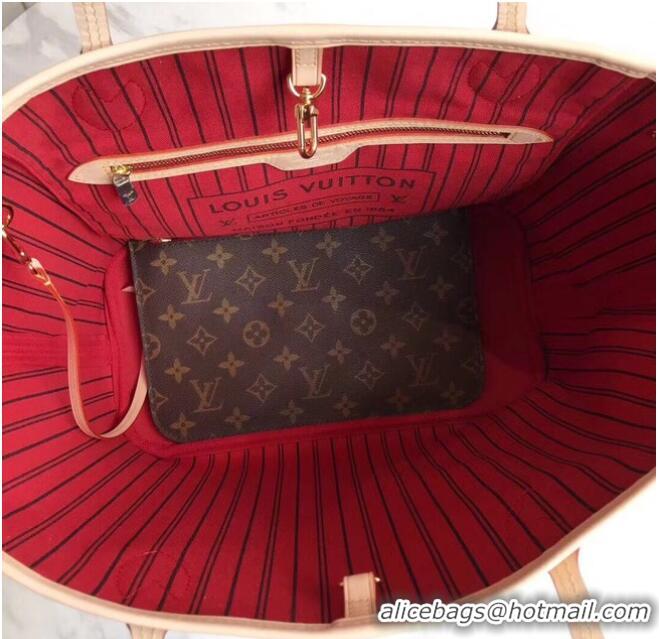 Top Quality Louis Vuitton Monogram Canvas Original NEVERFULL MM M40997 Red