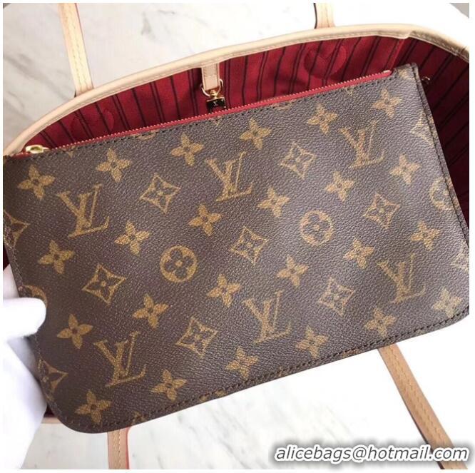 Top Quality Louis Vuitton Monogram Canvas Original NEVERFULL MM M40997 Red