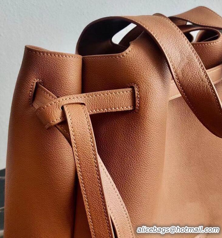 Top Grade Prada Original Leather Tote Bag 1BG339 Brown