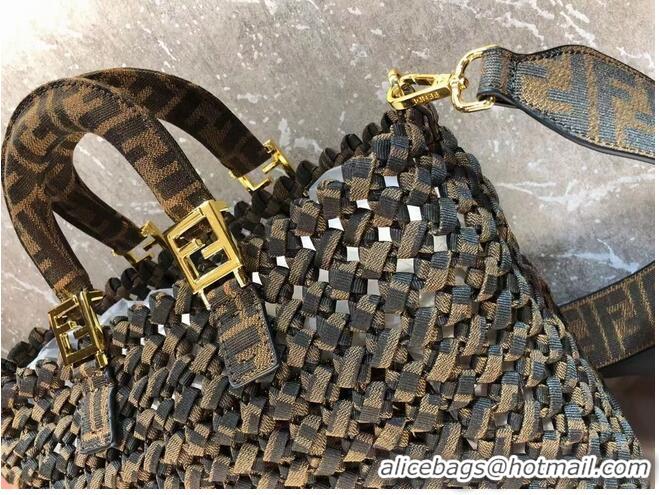 New Release Creation Fendi Weave Bag F6501 Brown