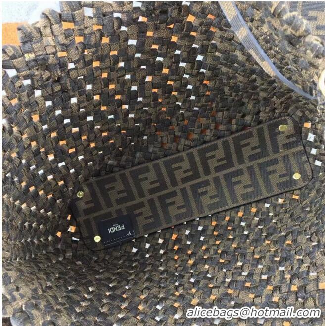 New Release Creation Fendi Weave Bag F6501 Brown