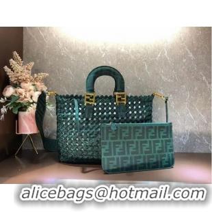 Market Sells Fendi Weave Bag F6501 blackish green