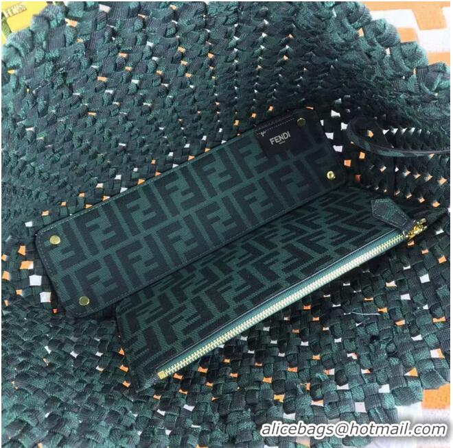 Market Sells Fendi Weave Bag F6501 blackish green