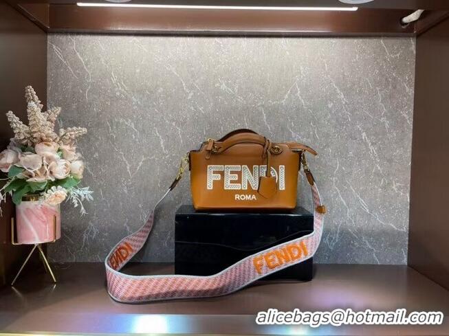 Buy Inexpensive FENDI Braided Straw Bag F6531 Camel