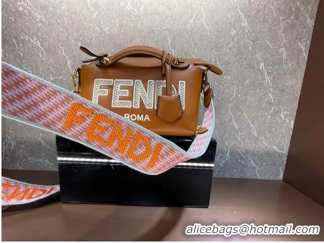 Buy Inexpensive FENDI Braided Straw Bag F6531 Camel