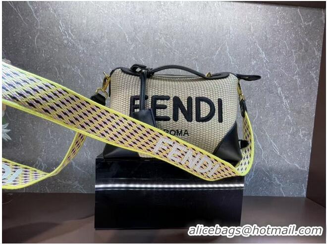 Pretty Style FENDI Braided Straw Bag F6535 black