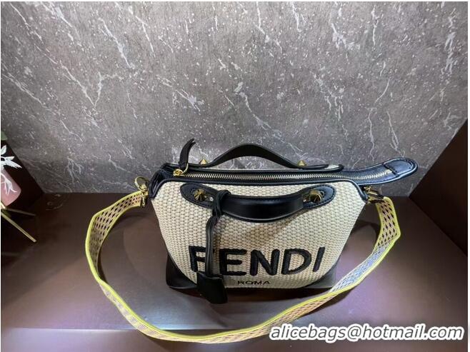 Pretty Style FENDI Braided Straw Bag F6535 black