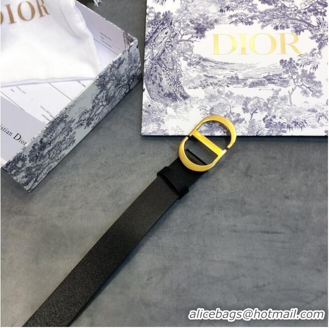 Buy Discount Dior Calf Leather Belt 30MM 2658 Black