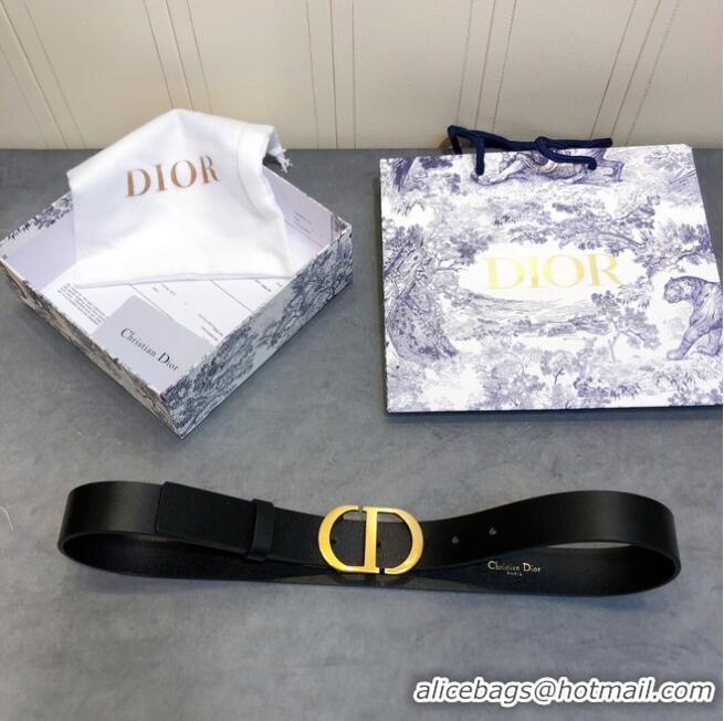 Buy Discount Dior Calf Leather Belt 30MM 2658 Black