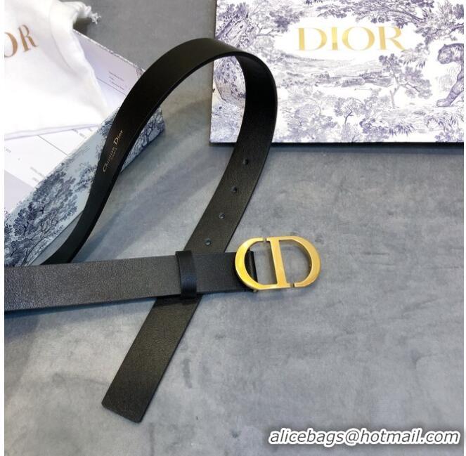 Buy Discount Dior Calf Leather Belt 30MM 2658 Black