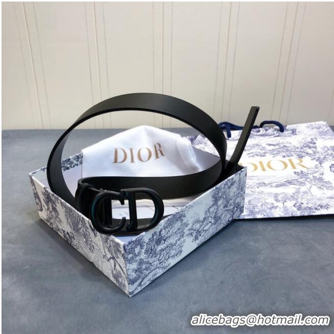 ​Original Cheap Dior Calf Leather Belt 35MM 2659 black