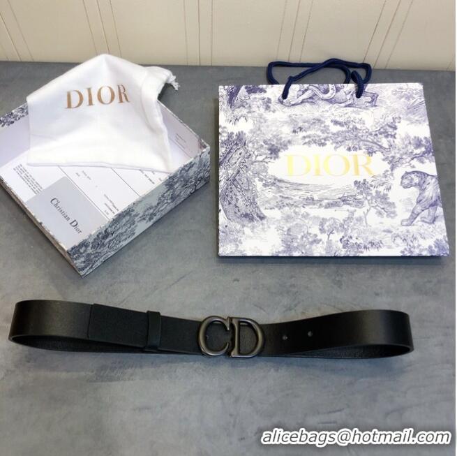 ​Original Cheap Dior Calf Leather Belt 35MM 2659 black