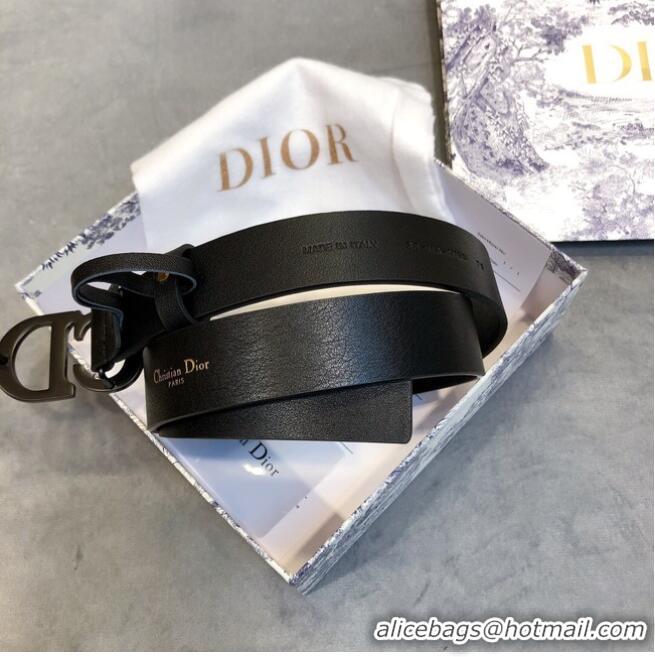 ​Original Cheap Dior Calf Leather Belt 35MM 2659 black