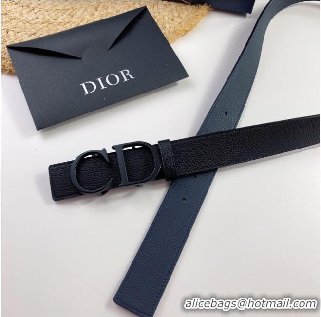 Classic Discount Dior Calf Leather Belt 35MM 2660 black