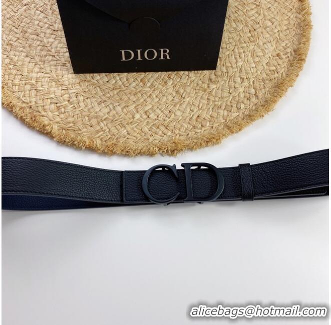 Classic Discount Dior Calf Leather Belt 35MM 2660 black