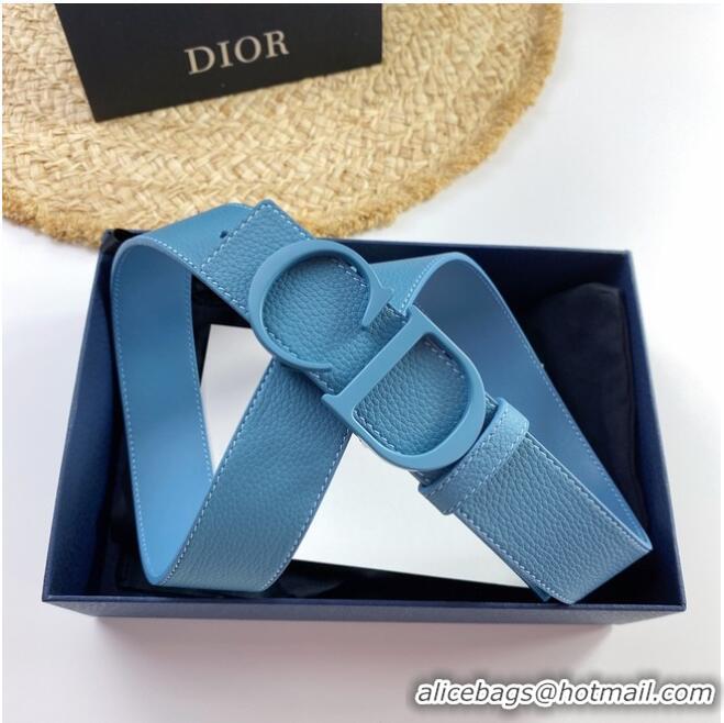 Low Cost Dior Calf Leather Belt 35MM 2660 blue