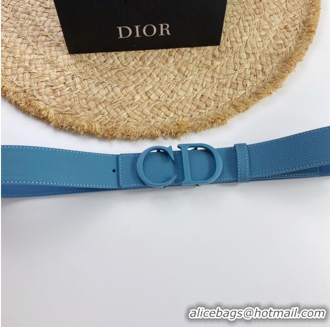 Low Cost Dior Calf Leather Belt 35MM 2660 blue