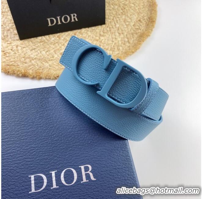 Low Cost Dior Calf Leather Belt 35MM 2660 blue