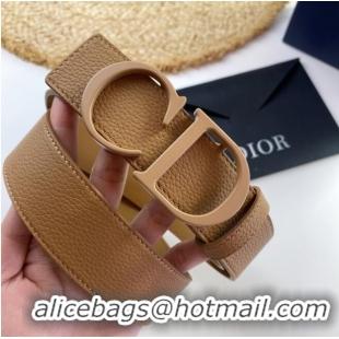 Buy Cheapest Dior Calf Leather Belt 35MM 2660 apricot