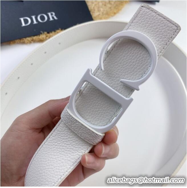 Sophisticated Inexpensive Dior Calf Leather Belt 35MM 2660 white