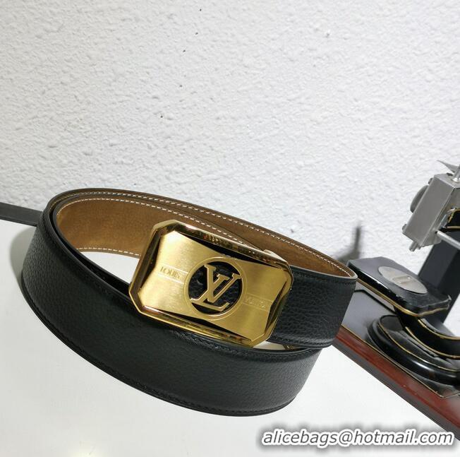 Top Quality Louis Vuitton Leather Belt 38MM M0199 Black