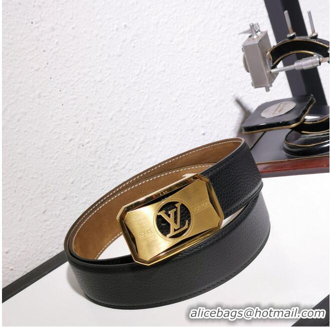 Top Quality Louis Vuitton Leather Belt 38MM M0199 Black