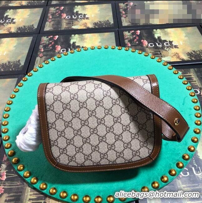 Buy Inexpensive Gucci GG Canvas 1955 Horsebit Mini Shoulder Bag 602205 Brown