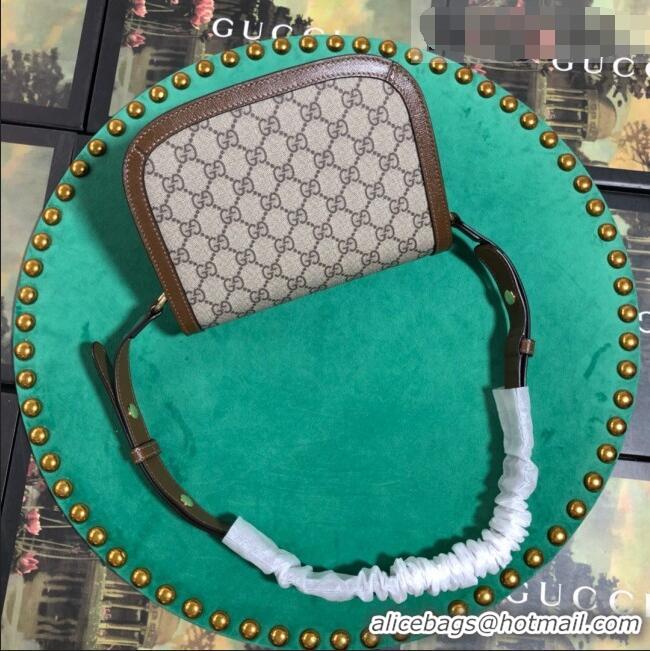 Buy Inexpensive Gucci GG Canvas 1955 Horsebit Mini Shoulder Bag 602205 Brown