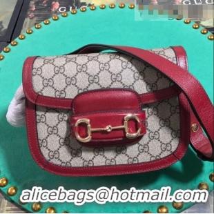 Good Product Gucci GG Canvas 1955 Horsebit Mini Shoulder Bag 602205 Red