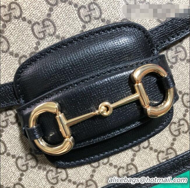 Well Crafted Gucci GG Canvas 1955 Horsebit Mini Shoulder Bag 602205 Black