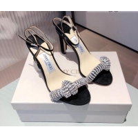 Popular Design Jimmy Choo Thyra Crystal Bow Sandals 8.5cm Crystal 051053 Black