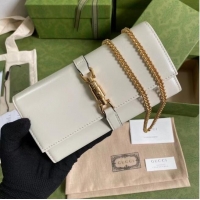 Hot Style Gucci Jackie 1961 ostrich chain wallet 652681 white