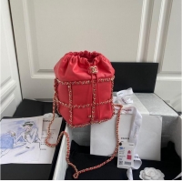 Top Quality Chanel Drawstring Bag Lambskin & Gold Metal AS2314 AS2313 Red