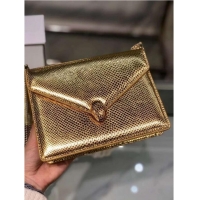 Top Quality Bvlgari Serpenti Forever leather small crossbody bag B210544 Gold