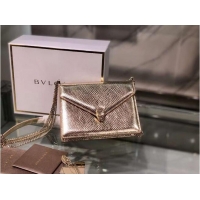 Buy Discount Bvlgari Serpenti Forever leather small crossbody bag B210544 Light Gold