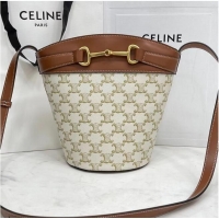 Low Cost Celine BUCKET BAG IN SHINY CALFSKIN CR92072 WHITE