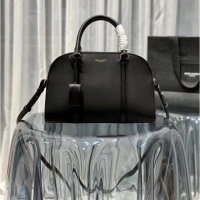 Classic YSL CASSANDRA MEDIUM TOP HANDLE BAG IN GRAIN DE POUDRE EMBOSSED LEATHER Y305454 black