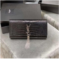 New Arrivals YSL Saint Laurent Medium Kate Bag Y306079 Black silver hardware