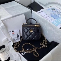 Top Quality Chanel Original Small classic chain box handbag AP2198 Black