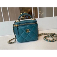 New Style Chanel Original Small classic chain box handbag AP2198 blue