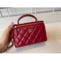 Inexpensive Chanel Original Small classic chain box handbag AP2199 Red